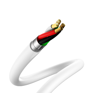 Nylon blanco USB 2,0 a Micro USB 2.4A Cable de datos de 1 metro de largo Cable de carga micro USB de cobre puro - Product Image 6