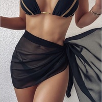 Traje de Baño Enterizo Sexy de Color Sólido para Mujer, Anti-UV, de Secado Rápido, Vestido de Playa y Falda Pareo para la Playa