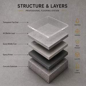 <span class=keywords><strong>Mejor</strong></span> Revestimiento de Resina Epoxi de Dos Componentes para Pisos, Venta al por Mayor de Fábrica, para Construcción, Protección Ambiental, Siliconas Orgánicas - Product Image 2