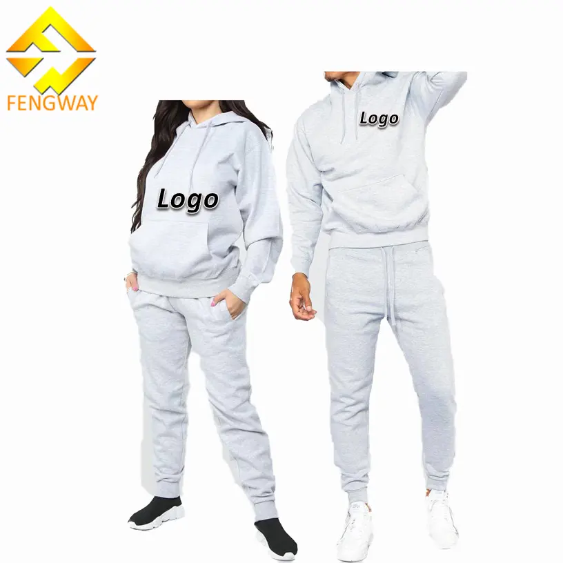 Custom Clothes Manufacturer Jogging Suit Oversized Blank Cotton Unisex Jogger Tracksuit Hoodie And Pant Set Unisex Sweat Suit