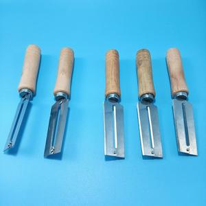 Cuchillo para caña de azúcar de acero inoxidable con mango de madera, pelador, cuchillo para piña, pelador de lechuga, pelador plano para verduras y frutas - Product Image 5