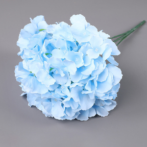 ดอกบัวประดิษฐ์ดอกไฮเดรนเยียผ้าไหมเทียมสีฟ้าที่สมจริงสำหรับงานแต่งงานจบการศึกษาวันแม่ของวันอีสเตอร์ของวันคริสต์มาส - Product Image 1