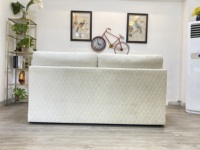 Canapé modulaire de luxe 3 places avec revêtement en tissu, pieds en acier inoxydable, design moderne pour hôtel, appartement, salon