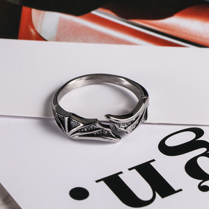 แหวนปีกปีศาจสวรรค์สแตนเลสดีไซน์เปิดสำหรับทุกเพศเครื่องประดับแฟชั่น SA1194 - Product Image 5