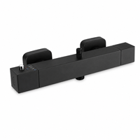 Robinet de douche thermostatique mural en laiton massif noir mat anti-brûlure MK403
