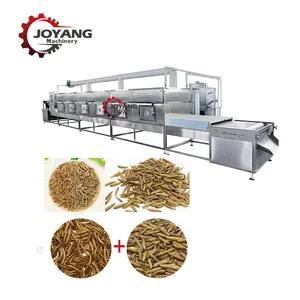 Tunnel Instant Heating Black Soldier Fly Maggot Larvae Dryer Mealworm Microwave Drying Machine