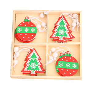 boules décoratives, pendentifs <span class=keywords><strong>en</strong></span> <span class=keywords><strong>bois</strong></span>, décorations <span class=keywords><strong>de</strong></span> <span class=keywords><strong>Noël</strong></span> peintes, petits cadeaux - Product Image 5