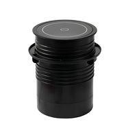Multiprise escamotable étanche à bouton-poussoir avec recharge sans fil, prise encastrable pour îlot de cuisine