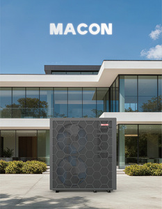 Bomba de Calor de Aire a Agua Metálica de Alta Eficiencia R290 con Doble Ventilador y Bomba de Agua Eléctrica de 230V para Uso Doméstico - Product Image 1