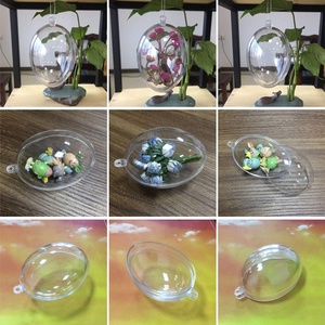 Adornos de Huevos Transparentes de Plástico Hueco para Pascua, Reutilizables y Duraderos para Navidad y <span class=keywords><strong>A</strong></span>ño Nuevo, Tamaños de 63 mm/80 mm/100 mm - Product Image 4