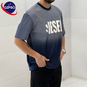 QZFSO personnalisé 230gsm Streetwear T-shirt unisexe surdimensionné Vintage graphique T-shirt épais coton uni lavé à l'acide T-shirt personnalisé - Product Image 2