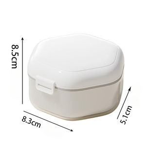 Retainer Case Denture Leakproof Holder Mouth Guard ,Three-Layer Travel , Box, Teeth <strong>Aligner</strong> for Home Use Cleaning - Product Image 5