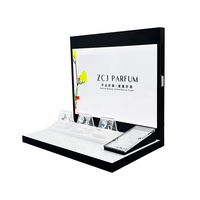 Présentoir d'écran LED moderne et populaire, personnalisé en usine, noir, double couche, en acrylique, pour produits numériques et appareils photo en magasin