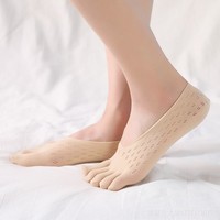 WUYANG FACTORY respirant femmes coupe basse cheville orteil chaussettes séparateur d'orteil 5 doigts orteils pied alignement chaussettes