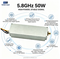 Amplificateur RF GAN 50W 5700-5900MHz avec source de signal numérique intégrée, anti-drone, résistant à l'eau, génération RF SMA-F