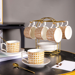 Wholesale Hot Sale High-End Luxury Ceramic Afternoon Tea <b>Set</b> <b>Coffee</b> Cup and Saucer - Product Image 5