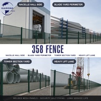 Base d'assemblage d'éolienne de haute qualité, anti-corrosion, avec panneau en treillis soudé anti-escalade, en acier galvanisé thermolaqué, clôture de sécurité 358