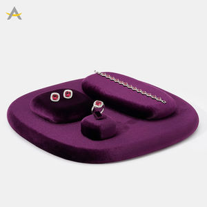 Présentoir à bijoux Auralux personnalisé de luxe en velours pour boucles <span class=keywords><strong>d</strong></span>'oreilles, bagues, colliers et bracelets - Product Image 4