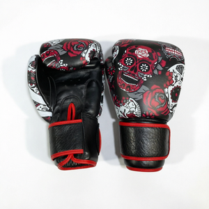 Gants de boxe imprimés à doigts complets pour l'entraînement aux arts martiaux, avec support de poignet auto-agrippant pour la gym et le combat - Product Image 1