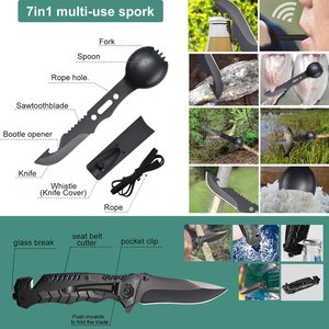 Équipement de survie pour le camping, kits 18 en 1, gadgets sympas, fournitures de premiers secours pour le camping, la pêche, la randonnée, la chasse - Product Image 2