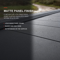Couverture de benne rigide à trois volets profil bas noir mat, fixation sans perçage par serre-câble pour GMC Sierra 1500 6.5FT OEM ODM