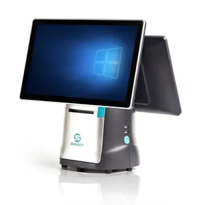 Systèmes pos machines à écran tactile simple double moniteur pos encaissement machine 15.6 pouces