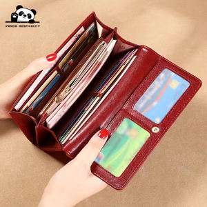 Кошелек женский длинный из натуральной кожи Panda Hospitality большой вместимости с интегрированным картхолдером, защитой RFID и от скимминга - Product Image 6