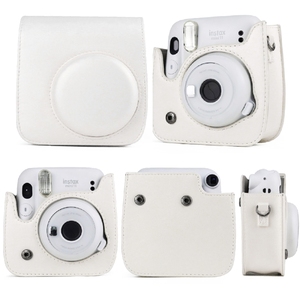 Étui en cuir pour appareil photo FUJIFILM <span class=keywords><strong>Instax</strong></span> Mini 11, couleur unie, avec sangle, protection intégrale - Product Image 4