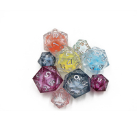 Dés en résine liquide à cœur liquide de haute qualité, surdimensionné de 33 mm, à bords tranchants, pour Donjons et Dragons