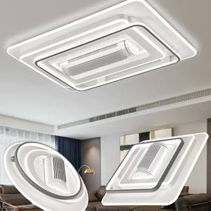 Lampu kipas LED, Remote suara Modern 5cct lampu langit-langit 110V/220V 6 kecepatan Tanpa Pisau untuk ruang tamu kamar tidur 2026 - Product Image 5