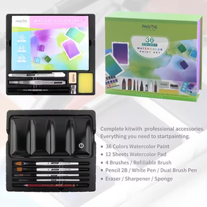 Keep Smiling - Juego de Acuarelas Profesionales de Alta Transparencia con Pigmentos Reactivos, Fáciles de Usar, con Borrador y Esponja para Pintores - Product Image 2