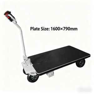 รถเข็นไฟฟ้าเบรคสี่ล้อพร้อมแท่นขนาดใหญ่1600x790มม. และขนาดโดยรวม1845x790x1360มม. สำหรับการขนย้ายสินค้าหนัก - Product Image 3