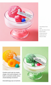 100% cera de soja helado postre aroma redondo hecho a mano aromaterapia vela regalo Día de San Valentín cumpleaños <span class=keywords><strong>Navidad</strong></span> flor eterna - Product Image 5