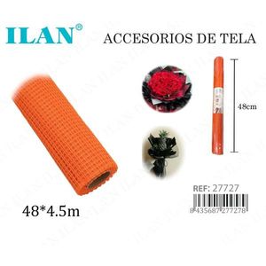 Tessuto a rete arancione ILAN 48 cm x 4,5 m per accessori di composizioni floreali - Product Image 3