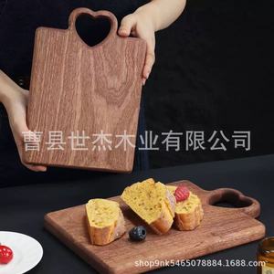 Solid Wood Cutting Board 32x22cm With Heart Handle <b>For</b> <b>Kitchen</b> Outdoor Use - Product Image 4