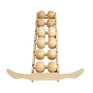 Spinal massager Acupressure tools Wooden back and neck massager Yoga, acupuncture device