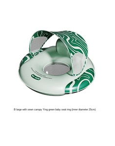 Venta al por mayor de fábrica PVC inflable bebé <span class=keywords><strong>flotador</strong></span> asiento piscina anillo barco con toldo con volante - Product Image 4