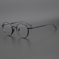 Monture de lunettes en titane pur à bord épais, fabriquée à la main, stock d'usine de Shenzhen, Chine