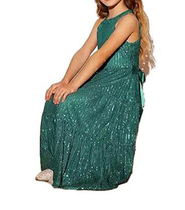 Eleganti Abiti Senza Maniche per Bambine in Cotone <span class=keywords><strong>di</strong></span> Alta Qualità, Vestito Primaverile 2-12 Anni, Decorato con Fiocco Ispirato ad <span class=keywords><strong>Anna</strong></span> ed <span class=keywords><strong>Elsa</strong></span> per Compleanni - Product Image 4