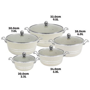 Juego de ollas <span class=keywords><strong>y</strong></span> sartenes de 10 Uds., juegos de utensilios de cocina saludables antiadherentes, juego de cocina de inducción, sartenes de <span class=keywords><strong>piedra</strong></span> de granito - Product Image 6