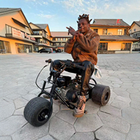 Triciclo Todoterreno para Adultos, con Motor de Gasolina, 3 Ruedas, Mini Go Kart, Vehículo de Carreras Todoterreno para Playa