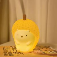 Veilleuse en silicone hérisson miniature, cadeau unique, rechargeable par USB, à changement de couleur, lampe de chevet tactile, vente en gros