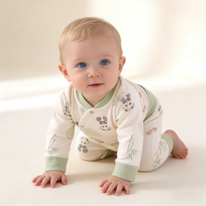 Ensemble de vêtements pour bébé de printemps, 2 pièces, tissu en coton peigné, imprimé de dessins animés, respirant, unisexe, pantalon hipster, hauts à manches longues pour nouveau-né - Product Image 2