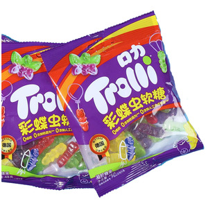 Custom Bulk Colorful Gummy <strong>Candy</strong> Sour Brite Crawlers for Holiday Celebration Fruity Flavor Packaged in Bags Ingredients <strong>Sugar</strong> - Product Image 1