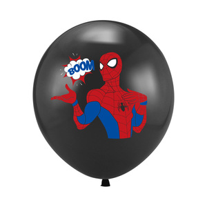Venta caliente Spider Man Feliz cumpleaños fiesta decoración superhéroe personaje <span class=keywords><strong>de</strong></span> dibujos animados película látex impresión Globos para niños juguete - Product Image 4