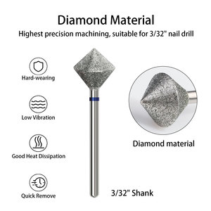 Fraise à ongles diamantée pour pédicure, prétraitement, dissolvant de vernis gel, pour manucure et ponceuse électrique - Product Image 3