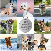 Personalisiertes Haustier-Namensschild Gold Metall Individuell Graviertes Logo Weich Emailliertes Blumen-Hundemarke
