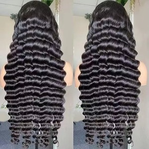 Perruque en <span class=keywords><strong>cheveux</strong></span> humains vierges 13x4 HD, perruque frontale en dentelle transparente, <span class=keywords><strong>cheveux</strong></span> vietnamiens bruts <span class=keywords><strong>bouclés</strong></span> en profondeur - Product Image 1