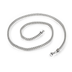 Collana a Catena Franco Personalizzata con Logo, Placcata in Oro 18K, in Acciaio Inossidabile, Stile Hip Hop per Donna, 4/5/6MM, Gioielli all'Ingrosso - Product Image 4