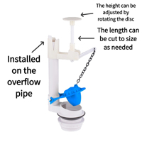 Botón de Descarga Universal para Inodoro de Cerámica de 38 mm, 48 mm, 58 mm con Orificios